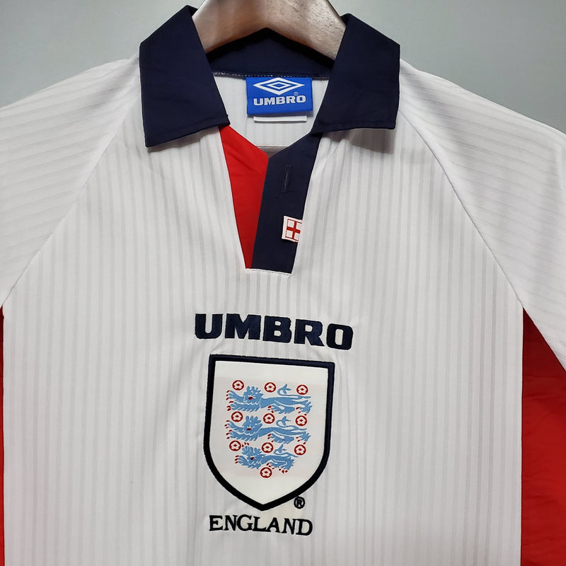 CAMISA RETRÔ INGLATERRA HOME MANGA LONGA 1998