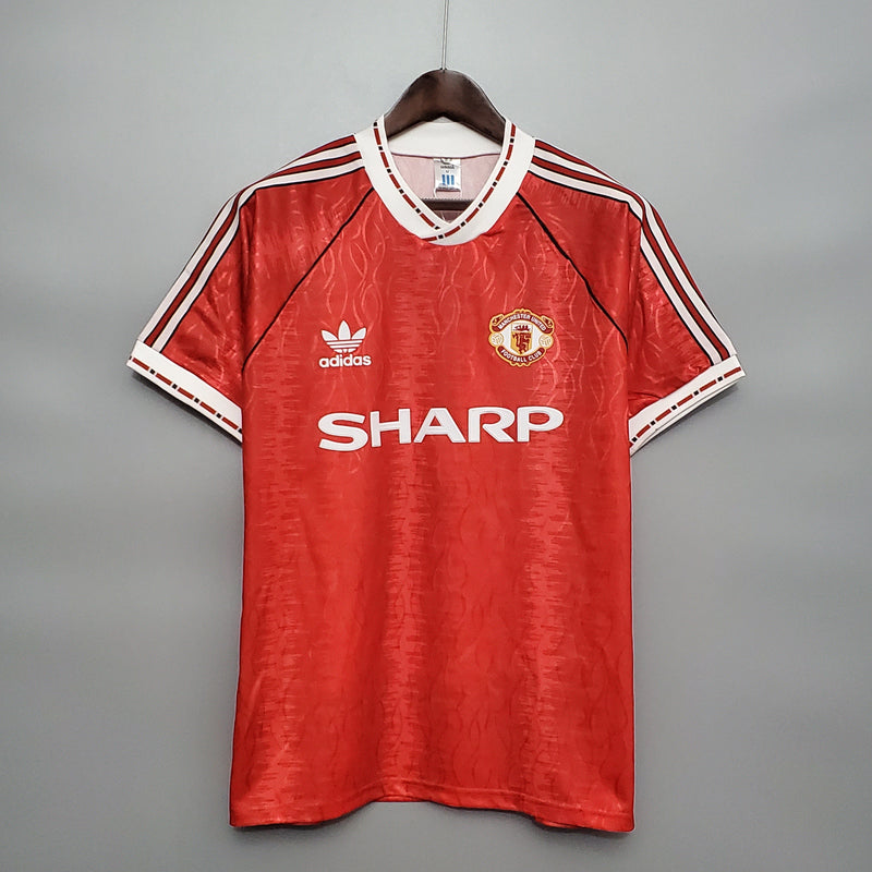 CAMISA RETRÔ MANCHESTER UNITED HOME 90/92