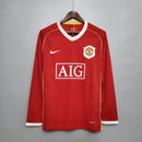 CAMISA RETRÔ MANCHESTER UNITED HOME MANGA LONGA 06/07