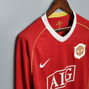 CAMISA RETRÔ MANCHESTER UNITED HOME MANGA LONGA 06/07