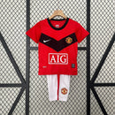 KIT INFANTIL RETRÔ MANCHESTER UNITED HOME 09/10