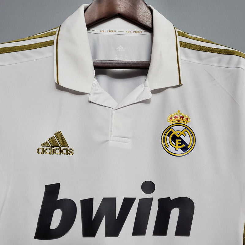 CAMISA REAL MADRID MANGA LONGA RETRÔ HOME 11/12