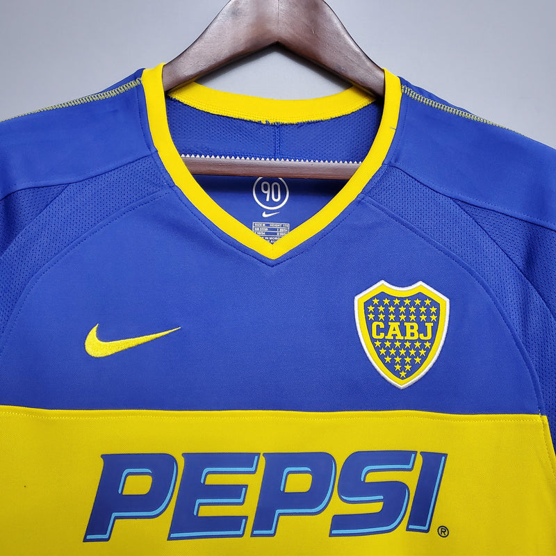 CAMISA BOCA JUNIORS RETRÔ HOME 03/04