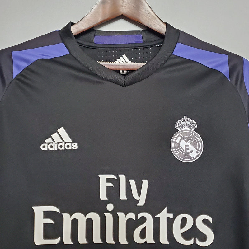 CAMISA REAL MADRID MANGA LONGA RETRÔ THIRD 16/17