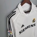 CAMISA REAL MADRID MANGA LONGA RETRÔ HOME 05/06