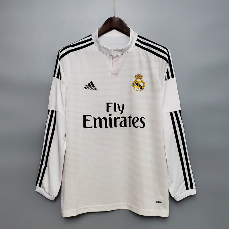 CAMISA REAL MADRID MANGA LONGA RETRÔ HOME 14/15