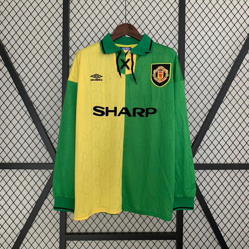 CAMISA RETRÔ MANCHESTER UNITED THIRD MANGA LONGA 92/94