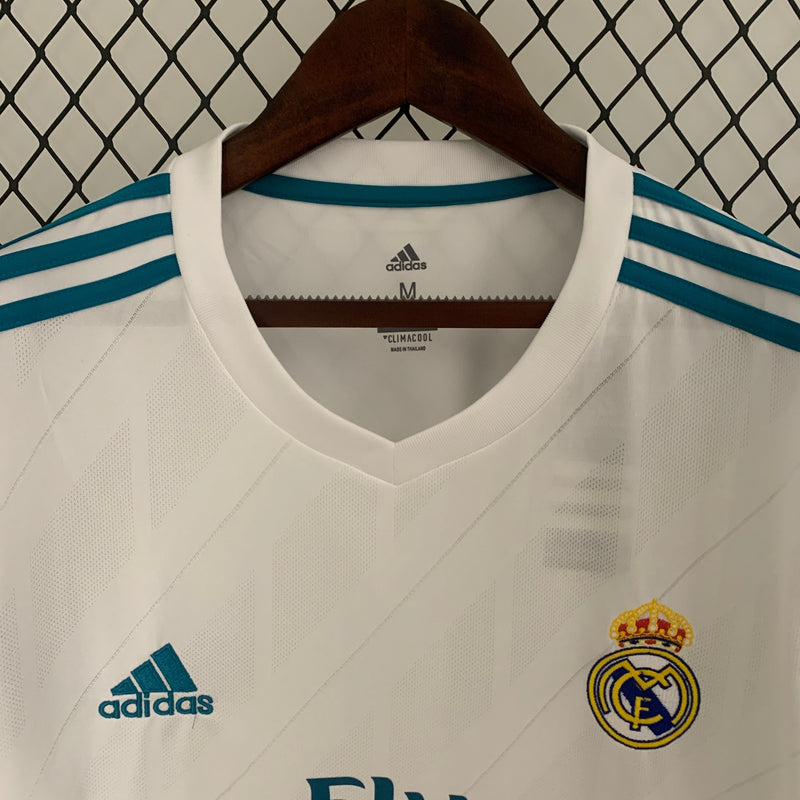 CAMISA REAL MADRID MANGA LONGA RETRÔ HOME 17/18