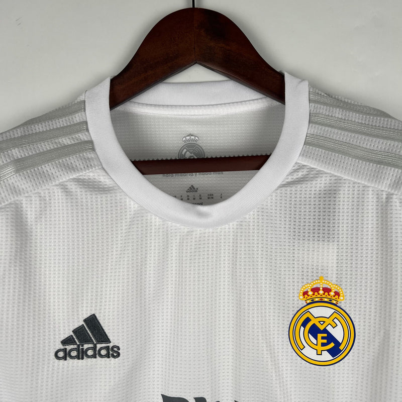 CAMISA REAL MADRID MANGA LONGA RETRÔ HOME 15/16