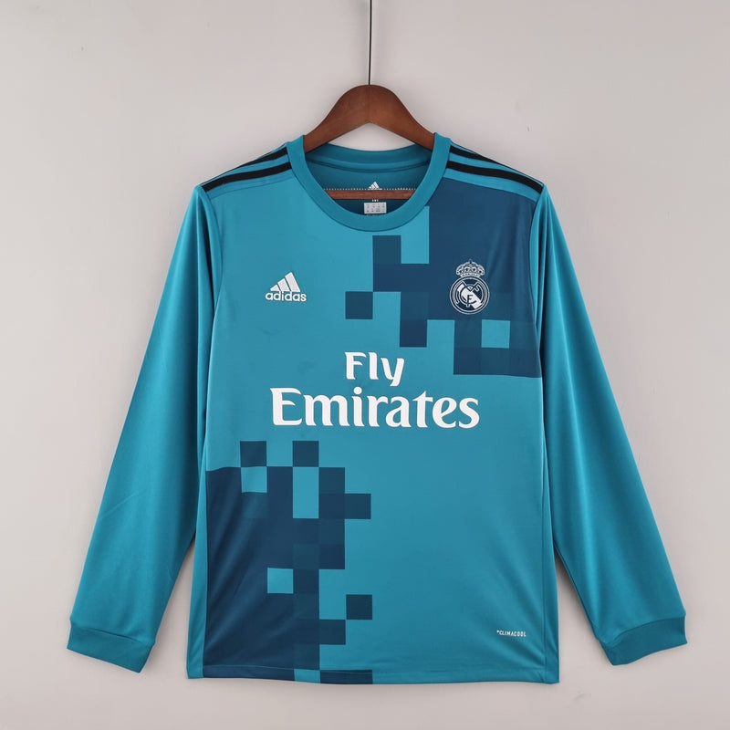 CAMISA REAL MADRID MANGA LONGA RETRÔ THIRD 17/18