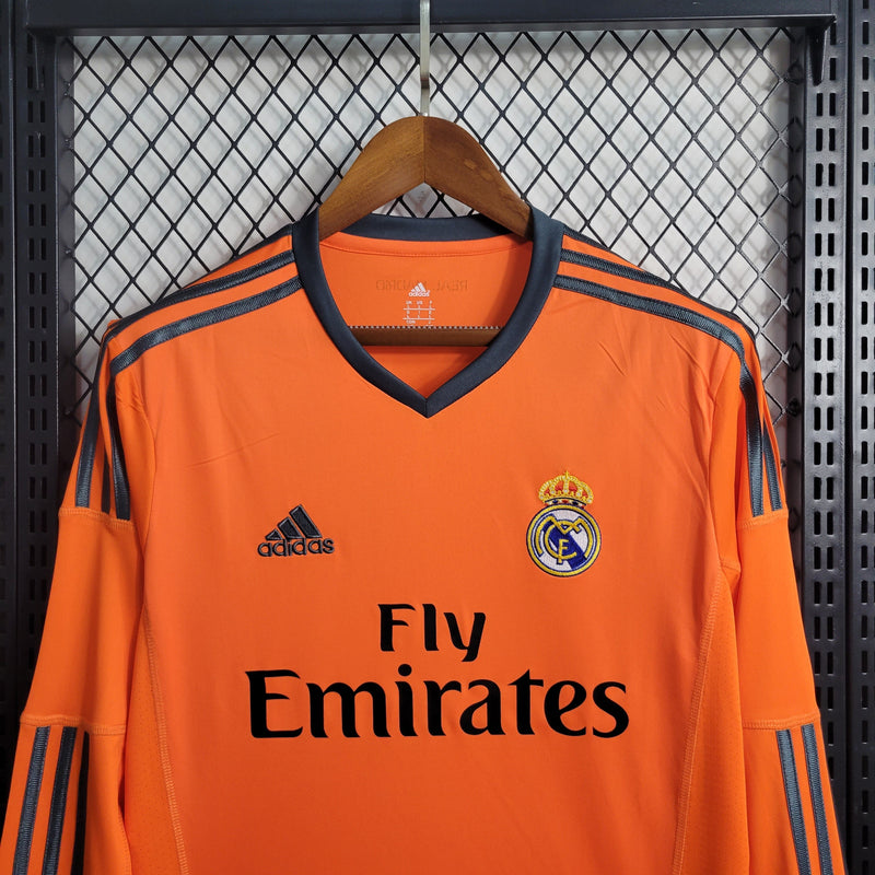 CAMISA REAL MADRID MANGA LONGA RETRÔ AWAY 13/14