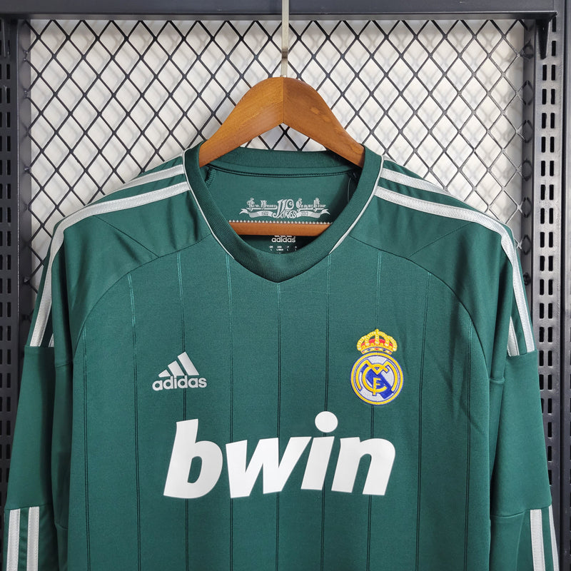 CAMISA REAL MADRID MANGA LONGA RETRÔ AWAY 12/13