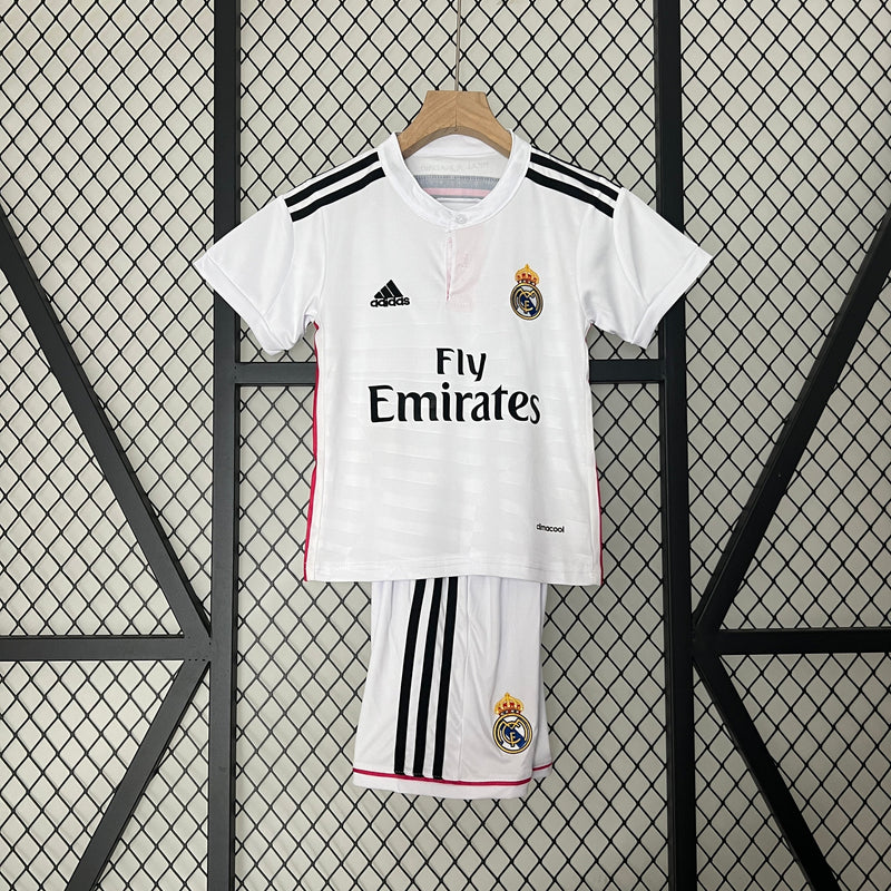 KIT INFANTIL RETRÔ REAL MADRID HOME 14/15