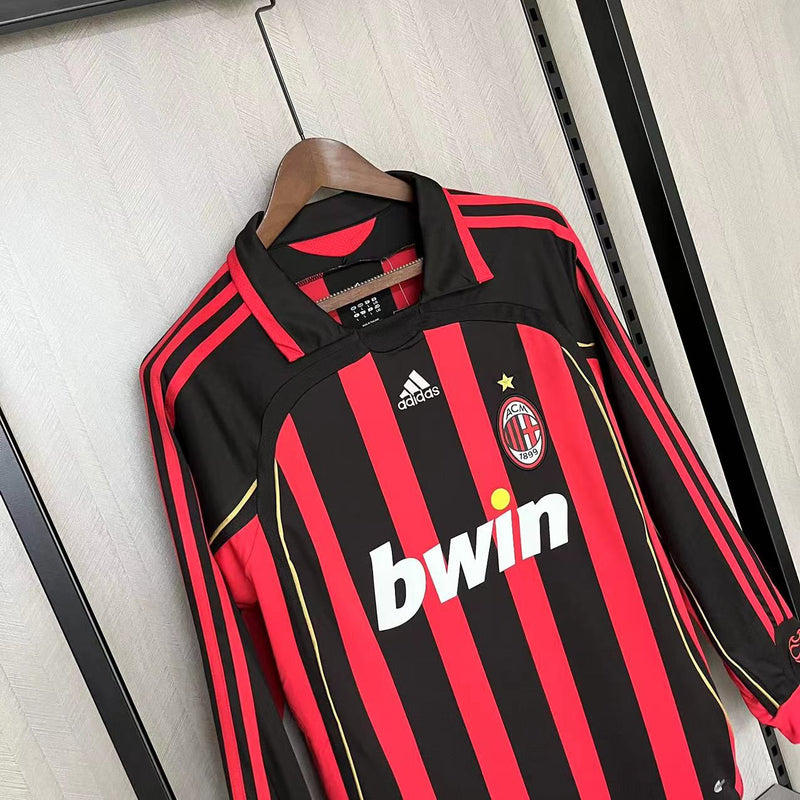 CAMISA RETRÔ MILAN HOME MANGA LONGA 06/07