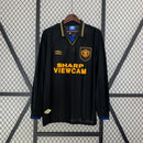 CAMISA RETRÔ MANCHESTER UNITED AWAY MANGA LONGA 93/95