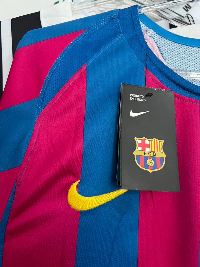 Camisa Retrô FC Barcelona 2005/06 Titular Edição Chmapions League