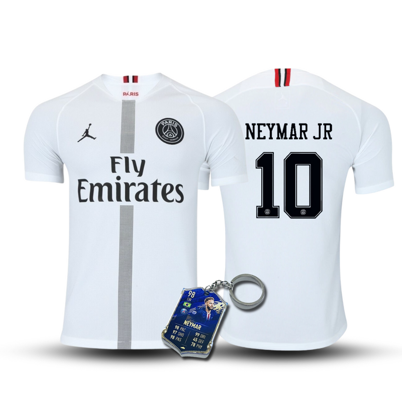 CAMISA RETRÔ PSG THIRD BRANCA 2018/19 MASCULINA + CHAVEIRO ESPECIAL DE BRINDE
