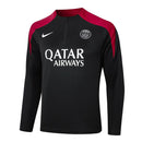 Conjunto Paris Saint Germain Zíper Curto Treino Preto 2024/25