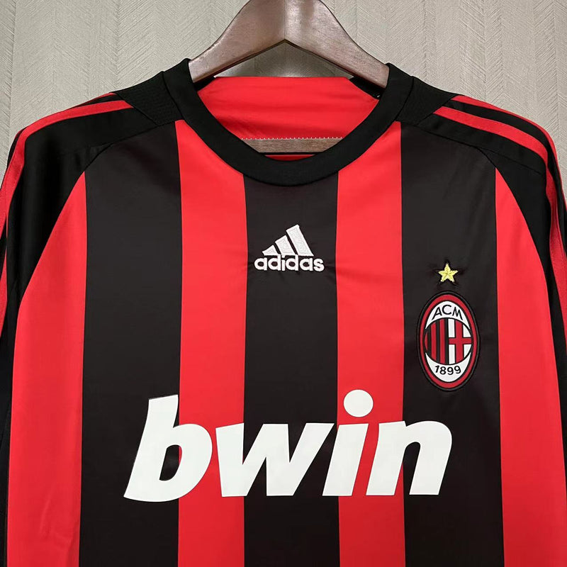 CAMISA RETRÔ MILAN HOME MANGA LONGA 08/09