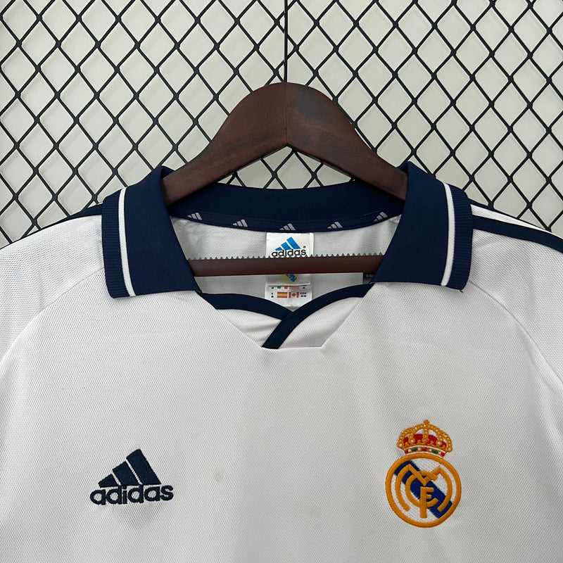 CAMISA REAL MADRID MANGA LONGA RETRÔ HOME 00/01