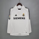 CAMISA REAL MADRID MANGA LONGA RETRÔ HOME 05/06