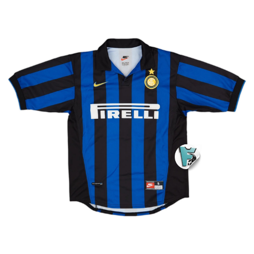 Camisa Retrô Inter de Milão 1998/99 Titular Azul/Preta