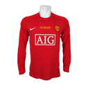 Camisa Retrô Manchester United 2007/08 Manga Longa Edição Champions League