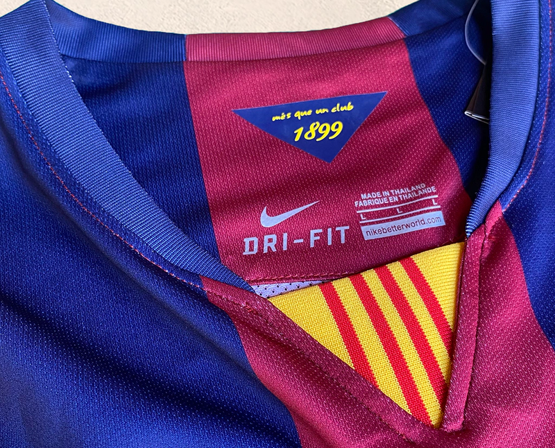 CAMISA RETRÔ  BARCELONA HOME 2014/15 GRENÁ MASCULINA + CHAVEIRO ESPECIAL DE BRINDE