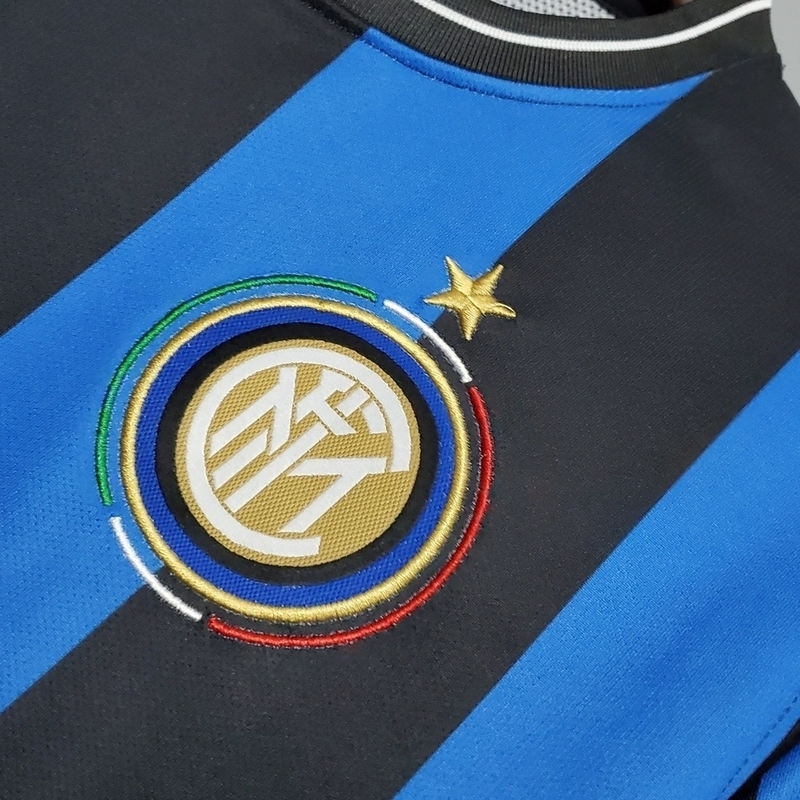 Camisa Retrô Inter de Milão 2009/10 Home azul/preta