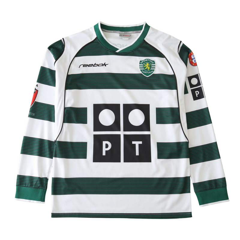 CAMISA RETRÔ SPORTING HOME MANGA LONGA 01/03
