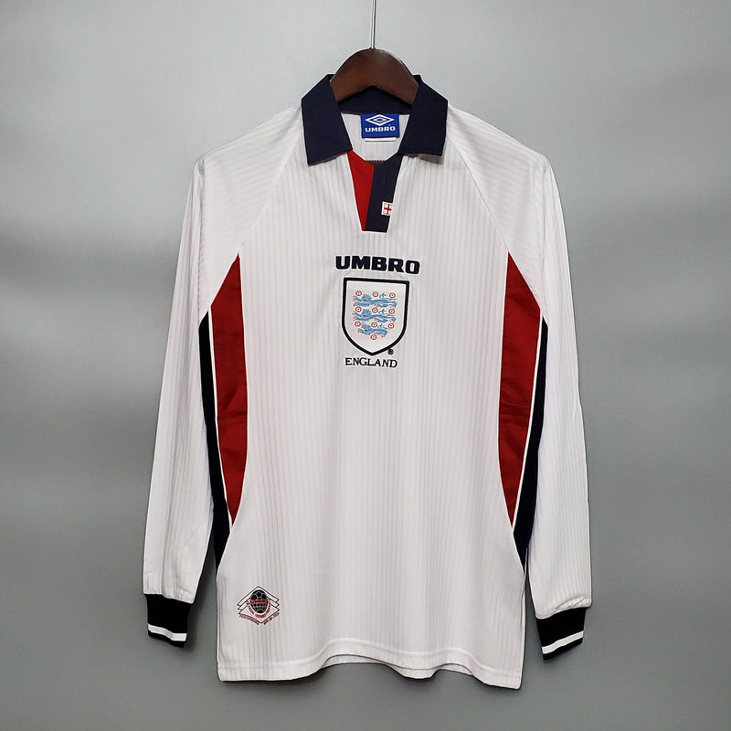 CAMISA RETRÔ INGLATERRA HOME MANGA LONGA 1998