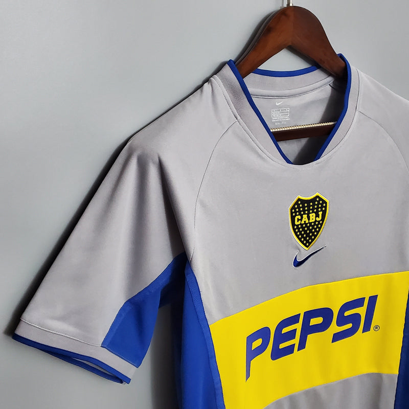 CAMISA BOCA JUNIORS RETRÔ AWAY 01/02