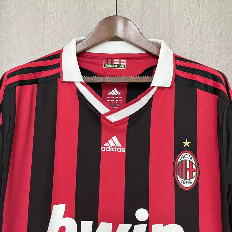 CAMISA RETRÔ MILAN HOME MANGA LONGA 09/10
