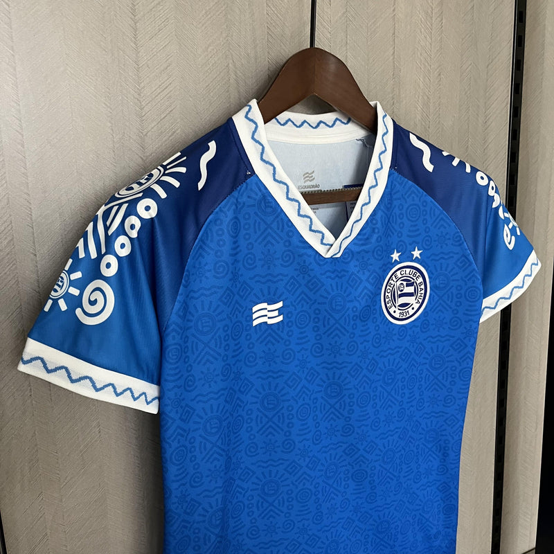 Camisa Bahia IV 24/25 - Azul Feminina Baby Look