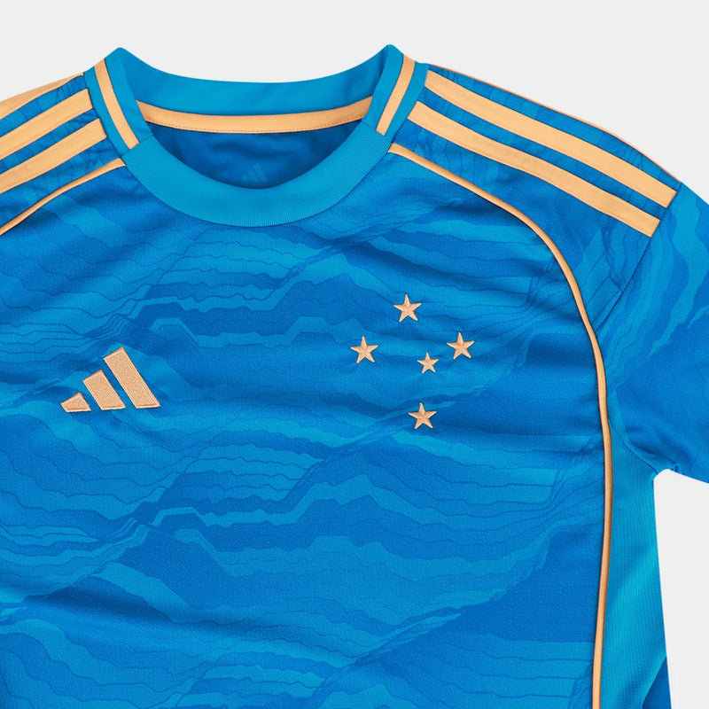 LANÇAMENTO Camisa Cruzeiro III Torcedor Adidas Feminina - Azul